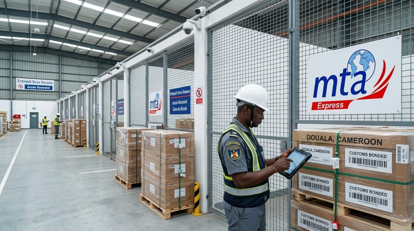 Entrepôt sous douane sécurisé à Douala avec inspection scellée CAMCIS