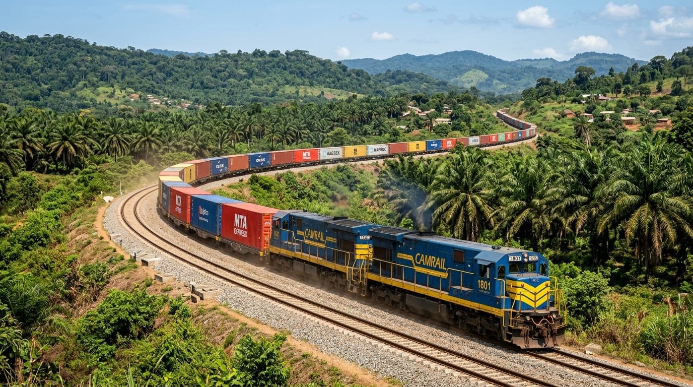 Train de fret CAMRAIL et conteneurs logistiques MTA Express
